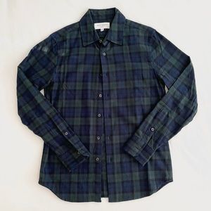 Mott & Bow Harrison Flannel - Green and Navy Blue